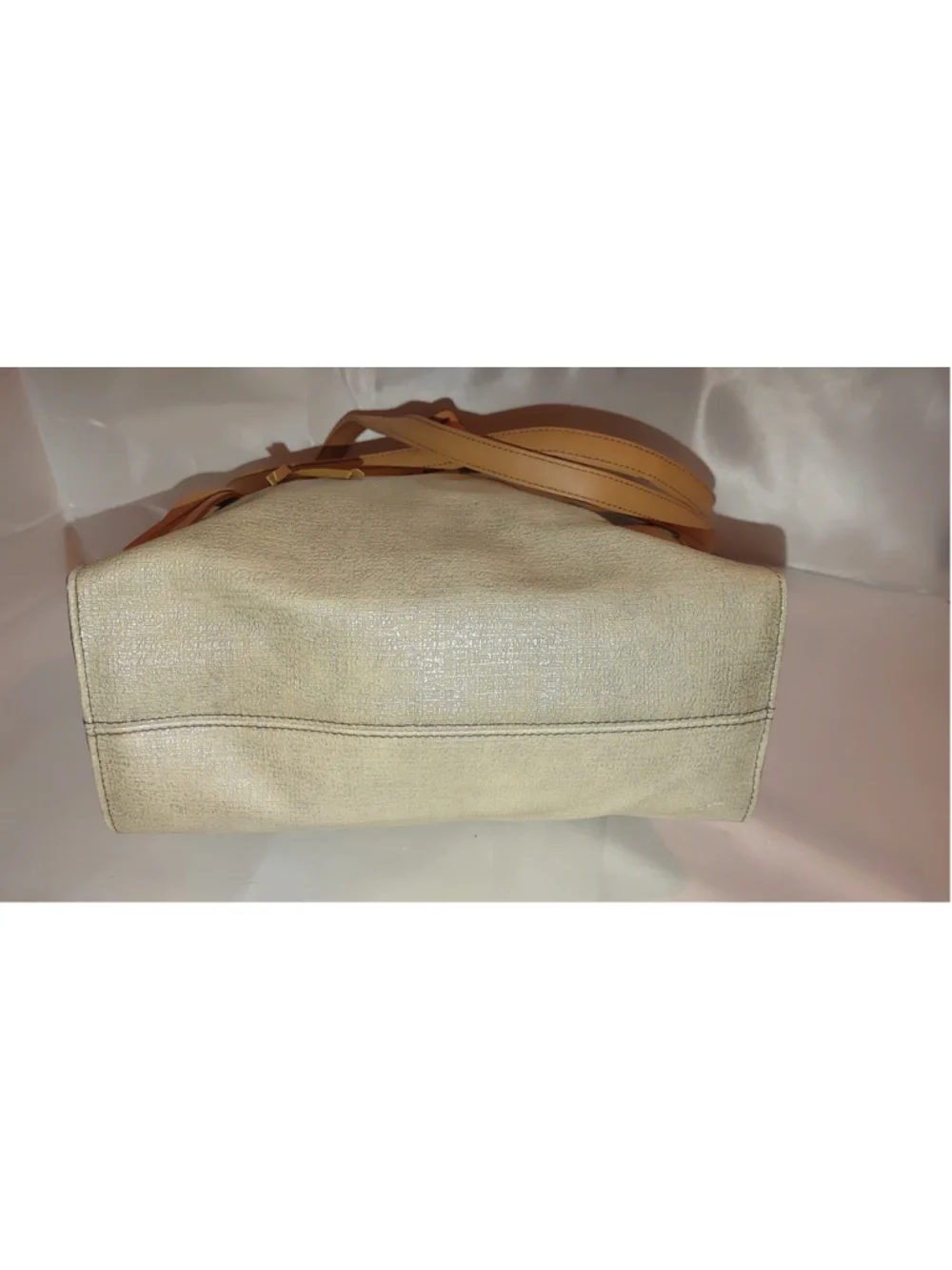 Sondra Roberts leather linen detail